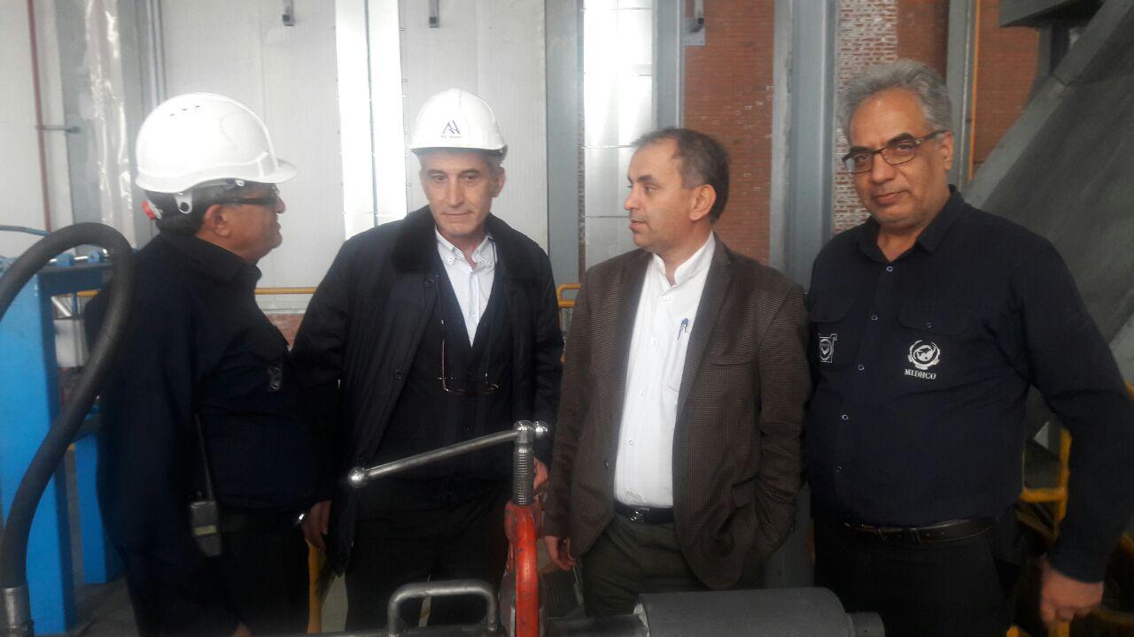 بازدید مدیرکارخانه و مشاور شرکت آراز سنگ شکن از کارخانه بابک مس ایرانیان